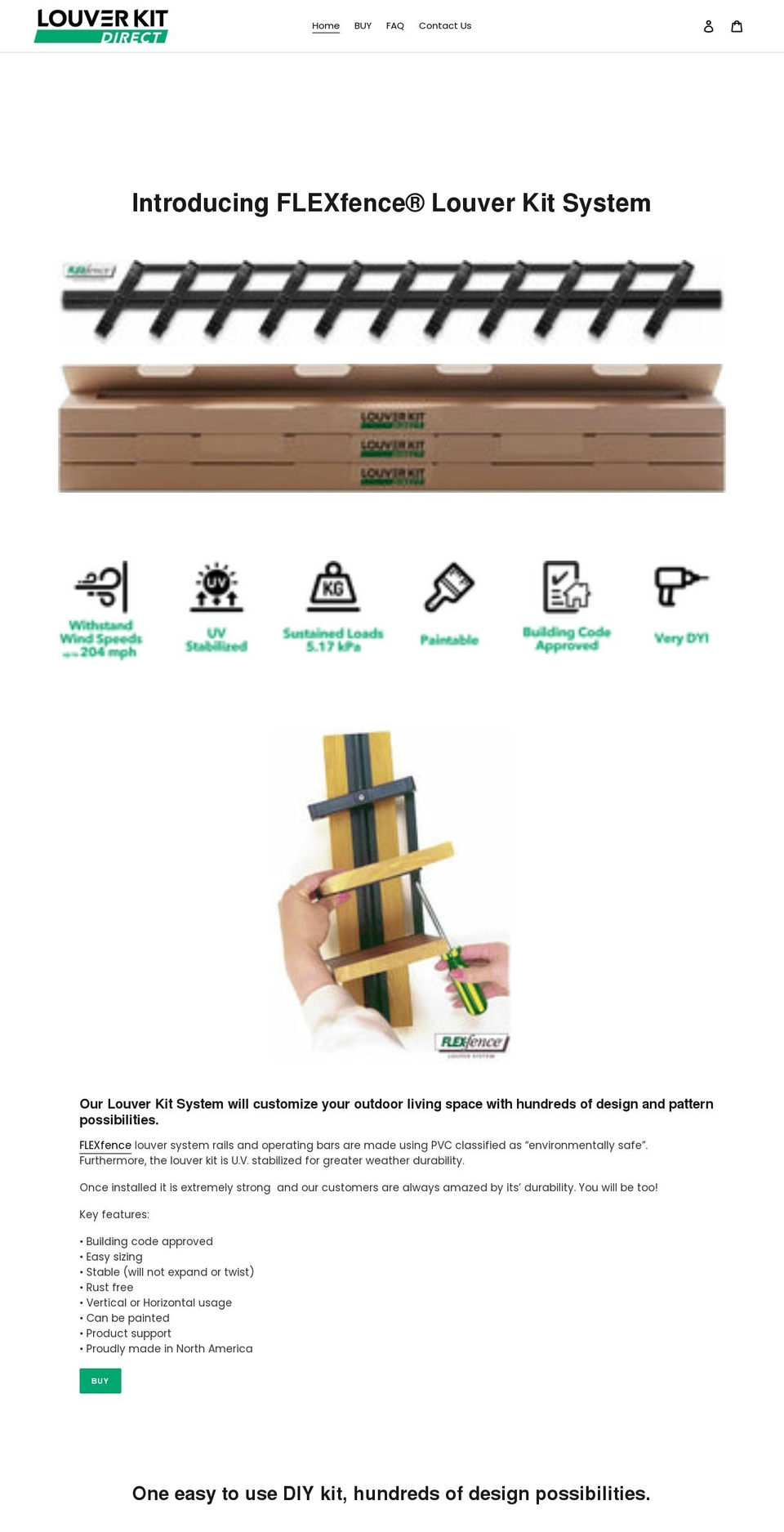 louverkitdirect.com shopify website screenshot