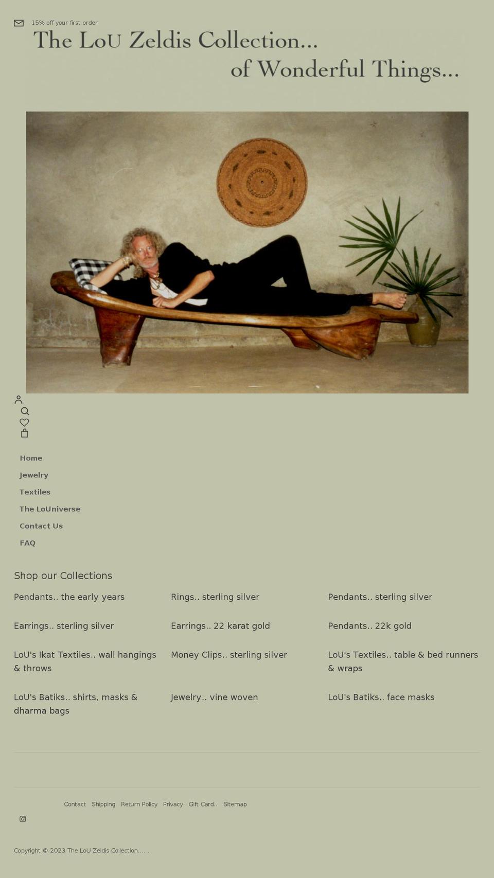 louzeldis.com shopify website screenshot