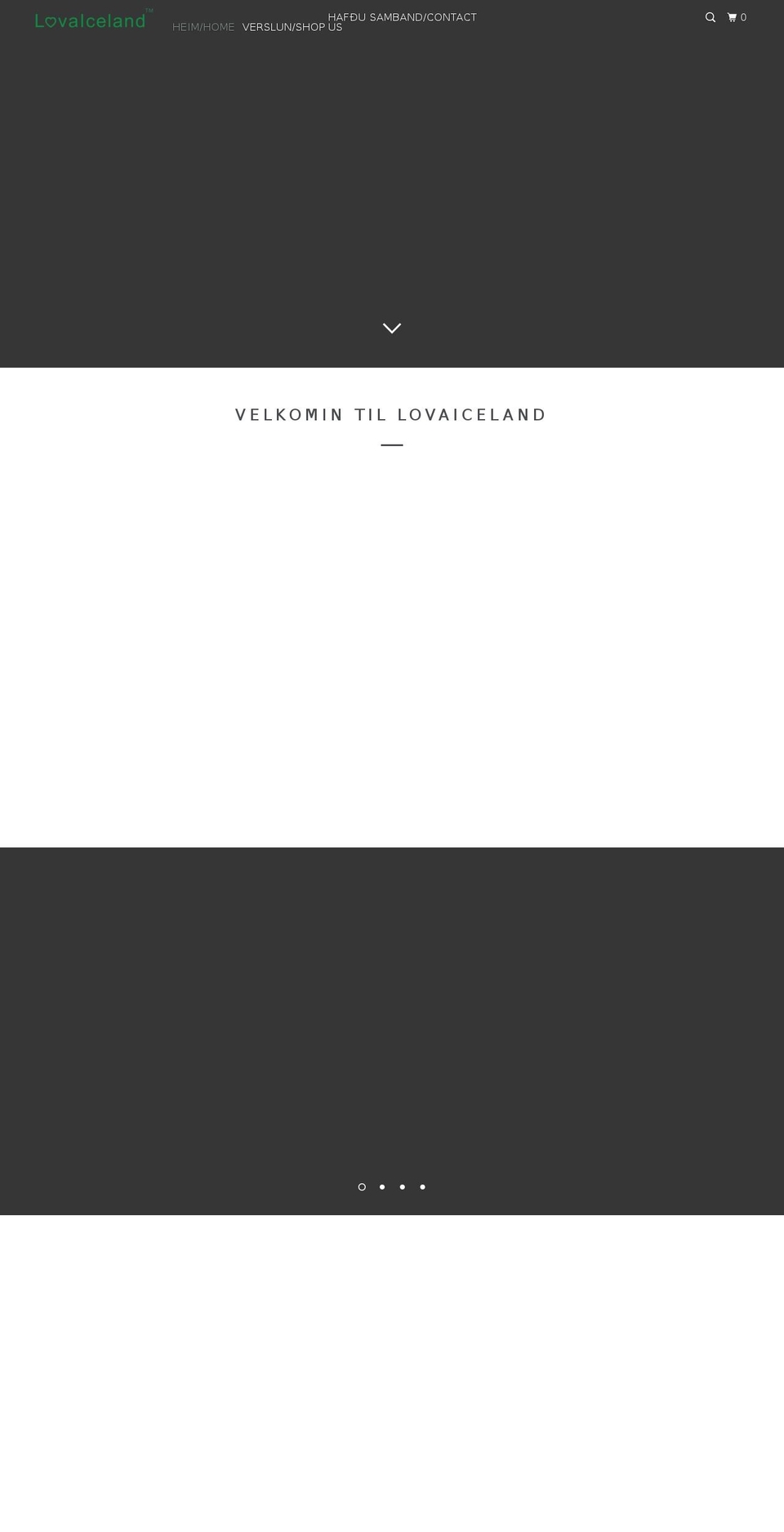 lovaiceland.com — Shopify storefront screenshot