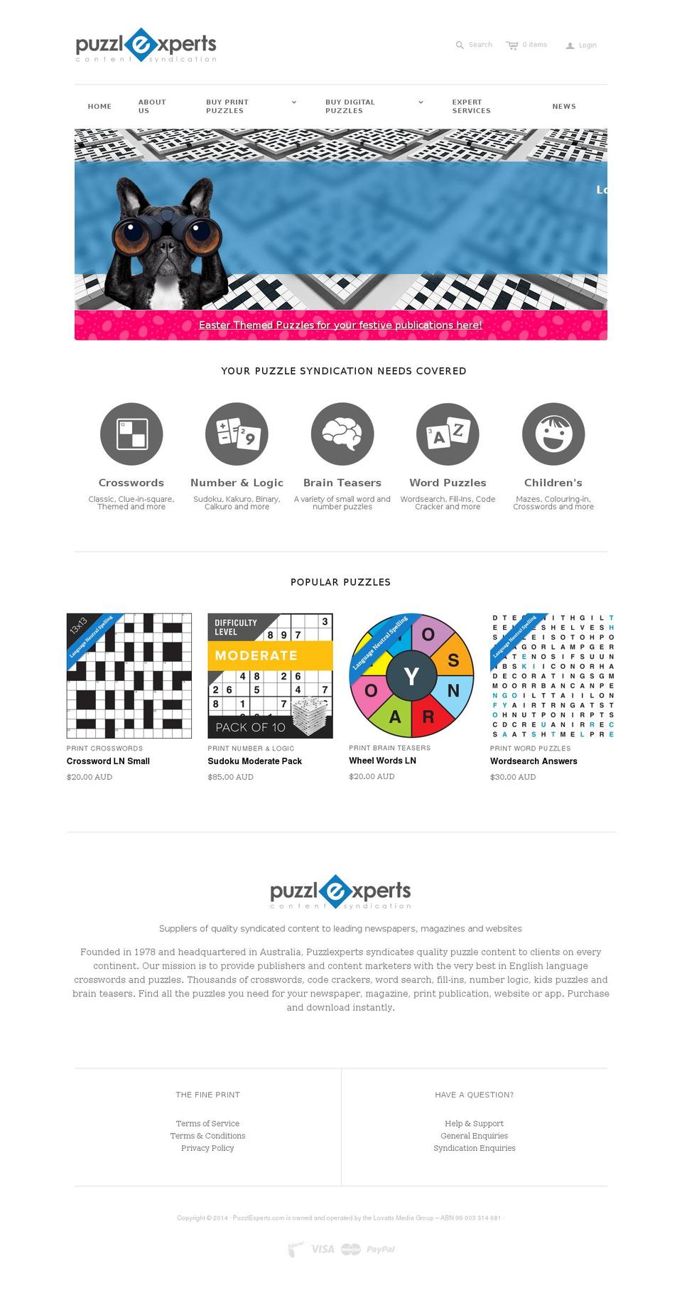 lovattspuzzles.net shopify website screenshot