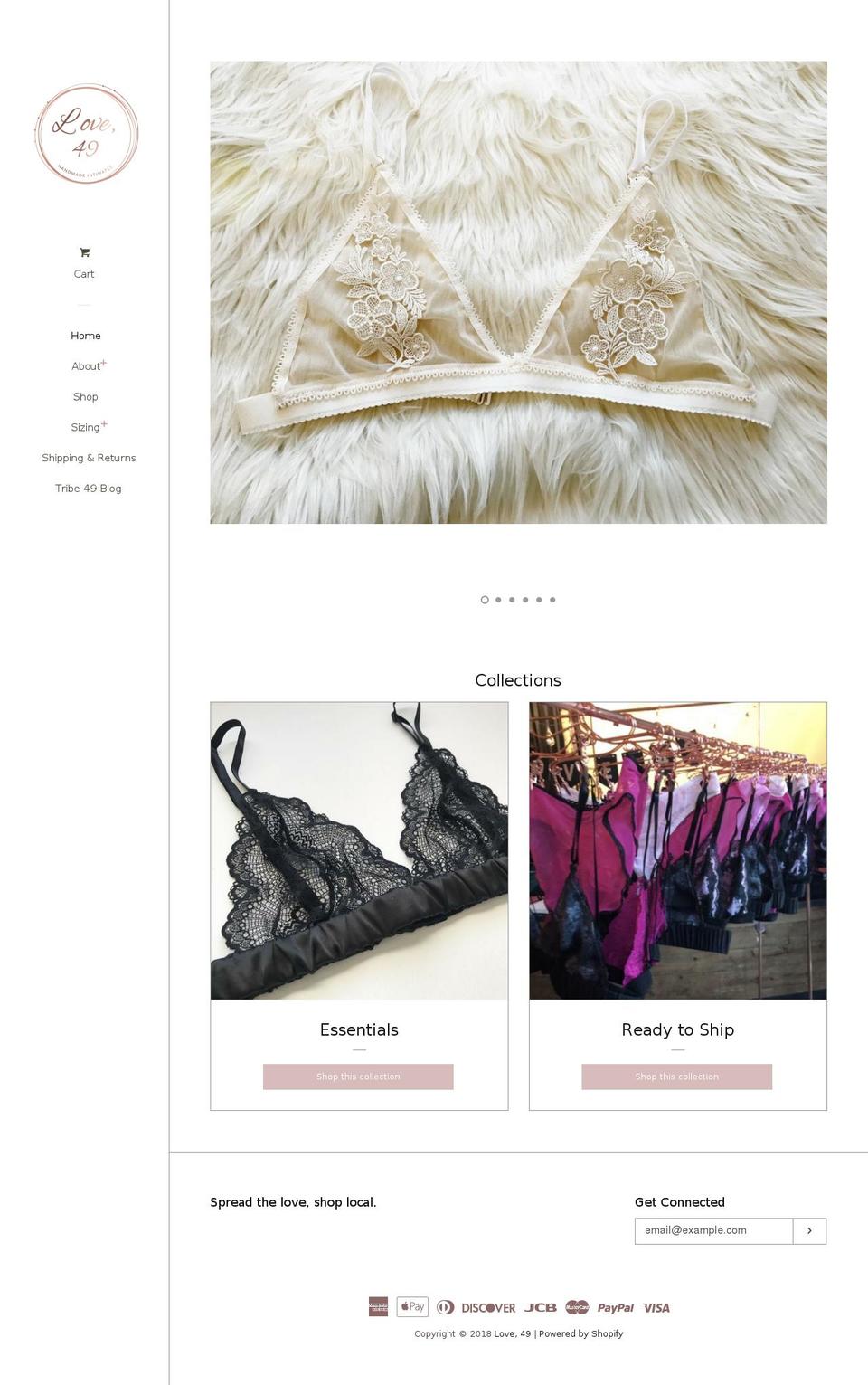 love-49.com — Shopify storefront screenshot