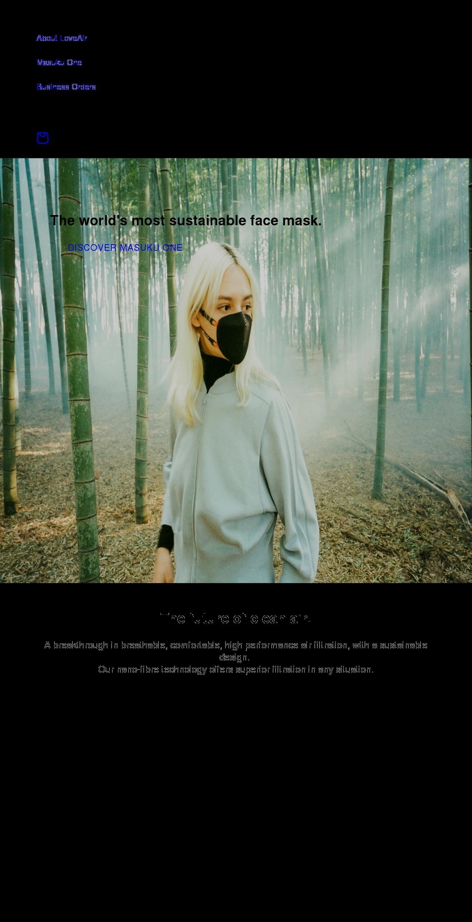 love-air.com shopify website screenshot