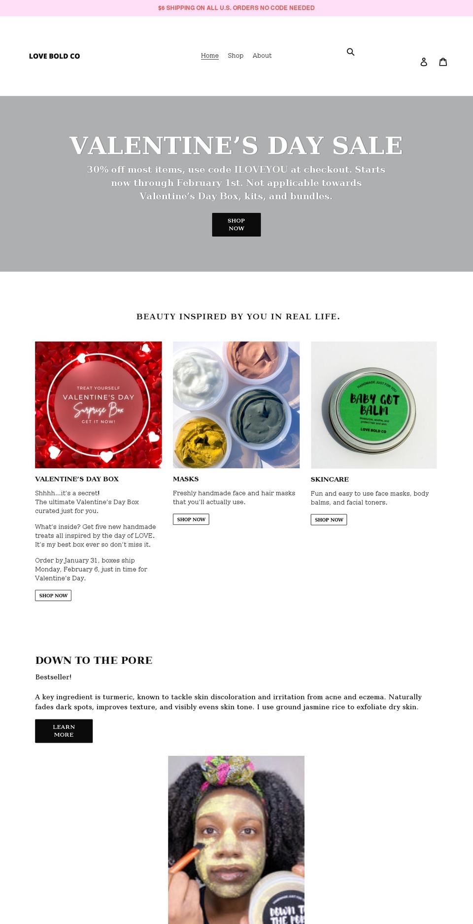 love-bold.com shopify website screenshot