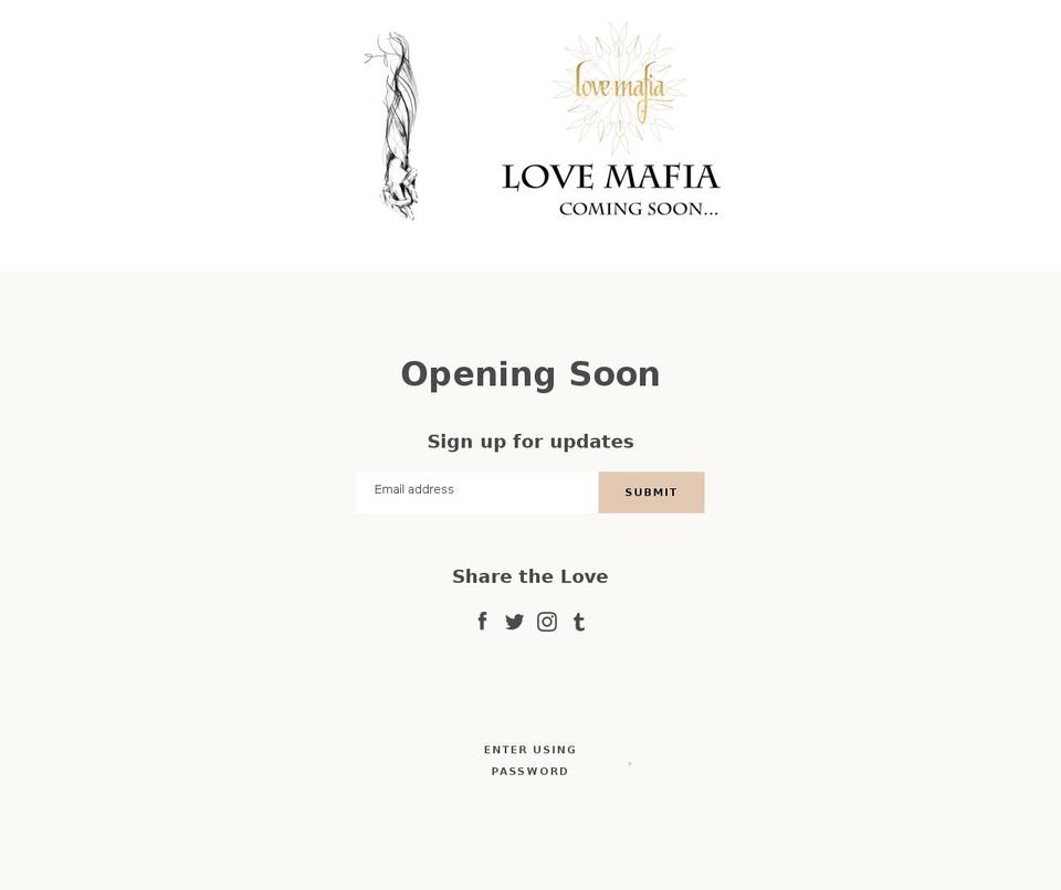 love-mafia.com — Shopify storefront screenshot