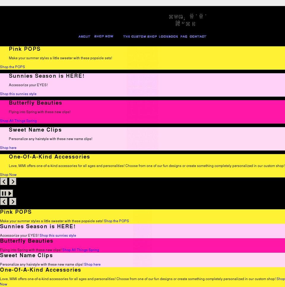 love-mimi.com shopify website screenshot