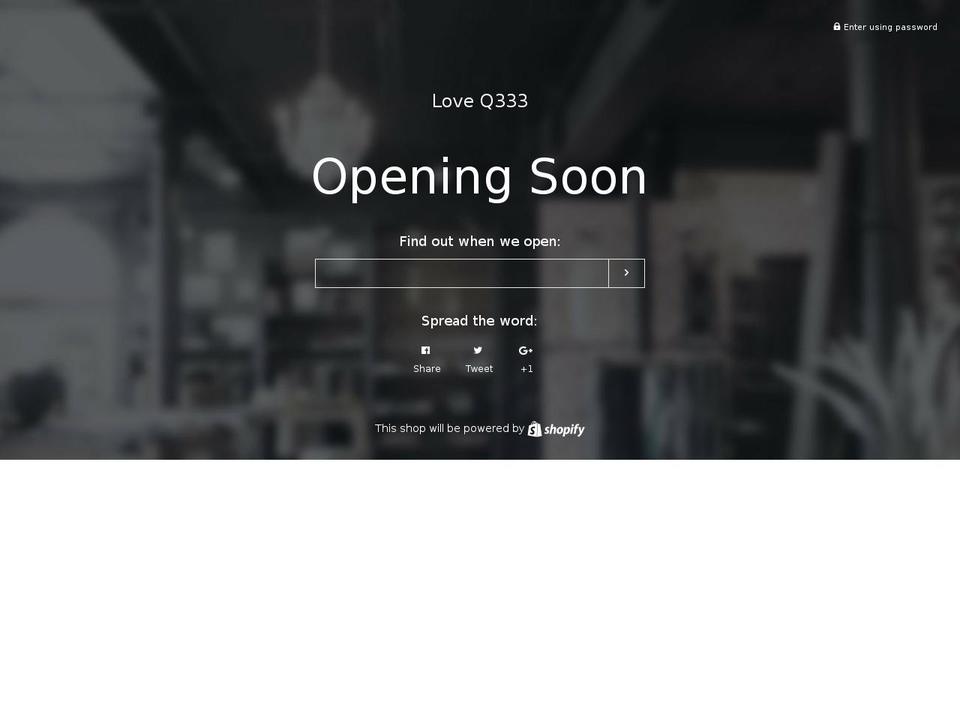 love-q333.com shopify website screenshot