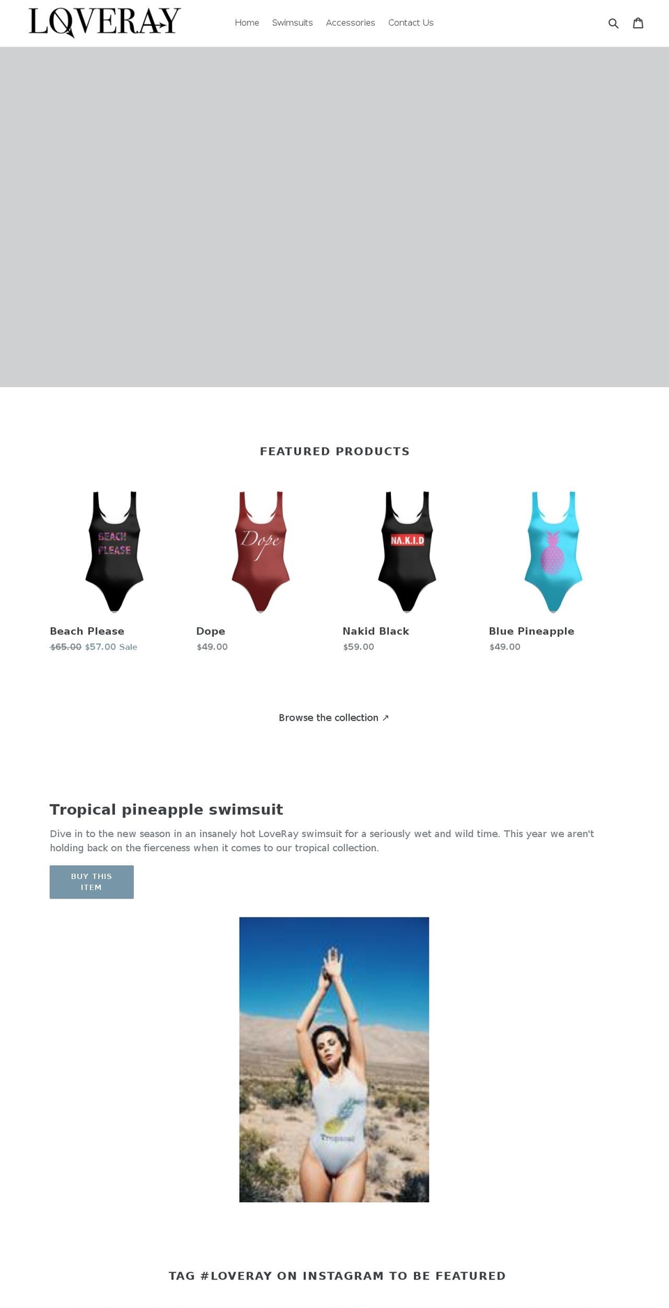 love-ray.com shopify website screenshot