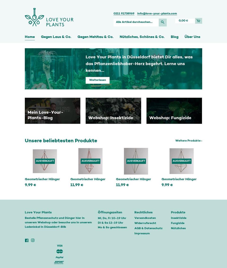 love-your-plants.com — Shopify storefront screenshot