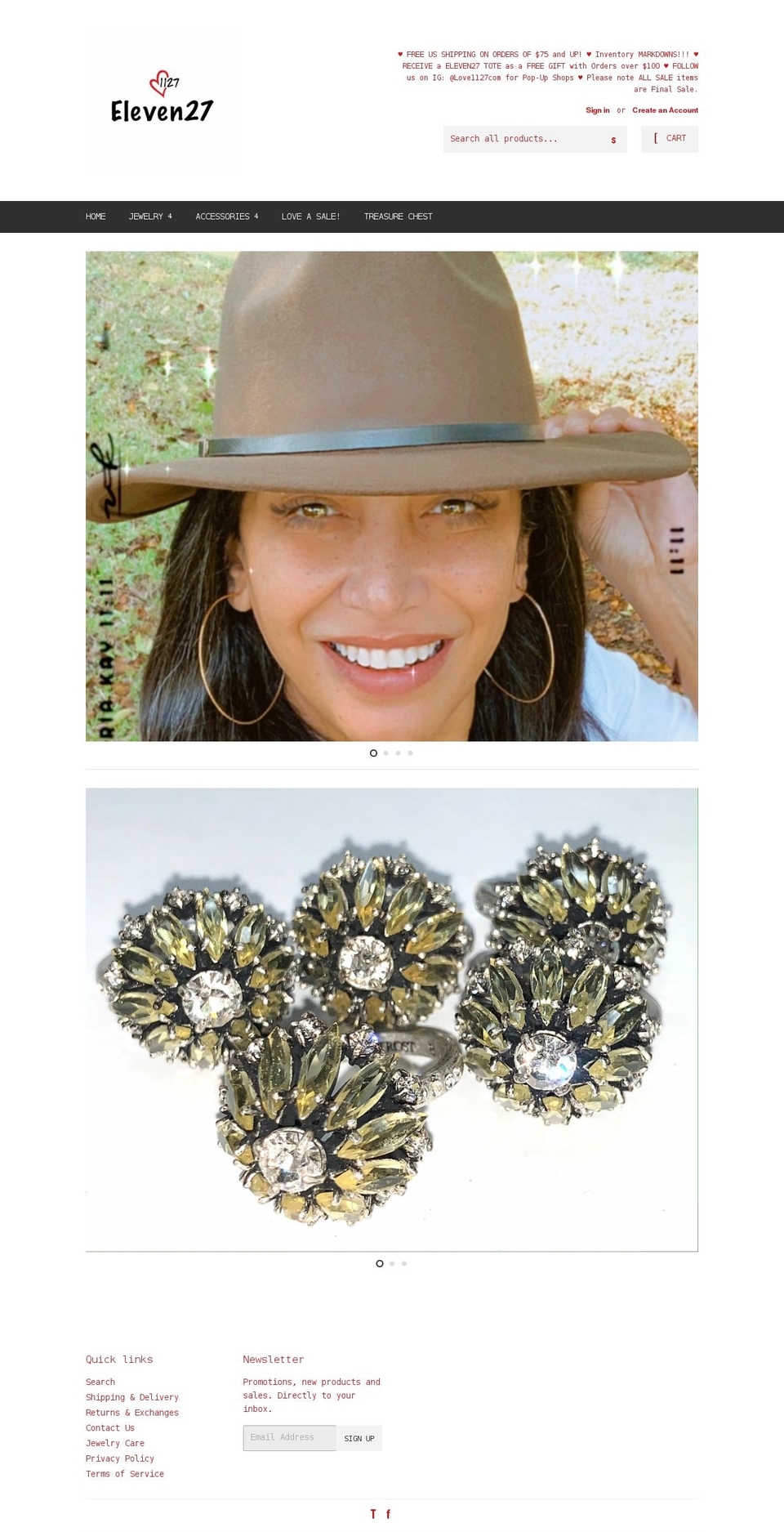 love1127.com shopify website screenshot