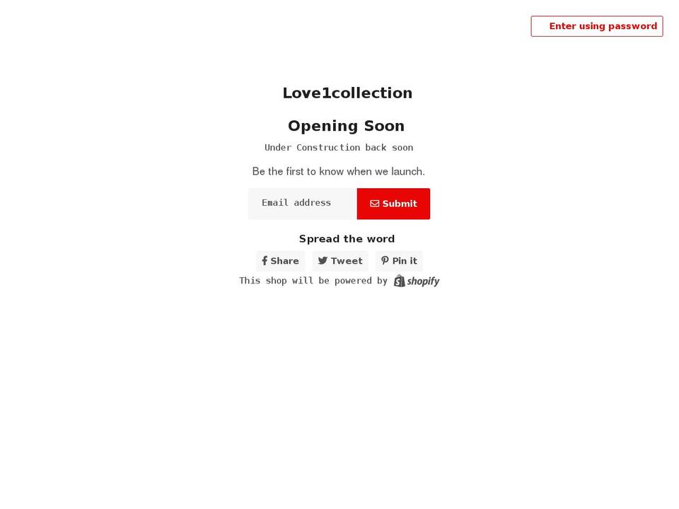 love1collection.com shopify website screenshot