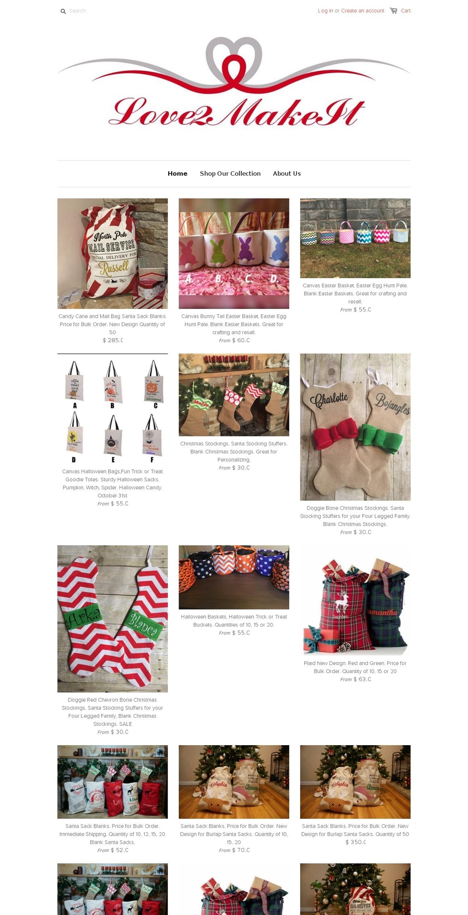 love2makeit.com — Shopify storefront screenshot