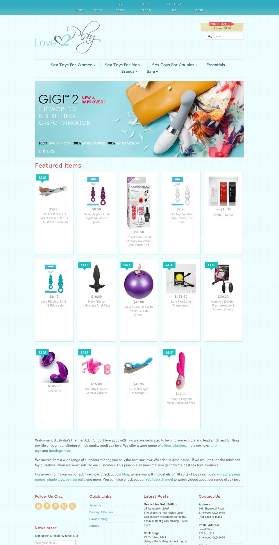 love2play.com.au shopify website screenshot