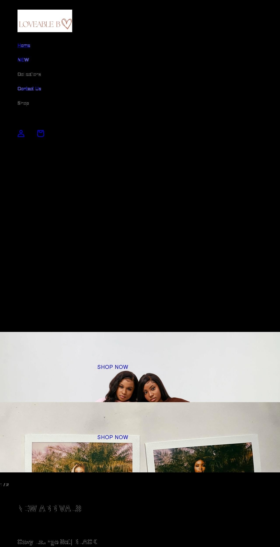 loveablebshop.com shopify website screenshot