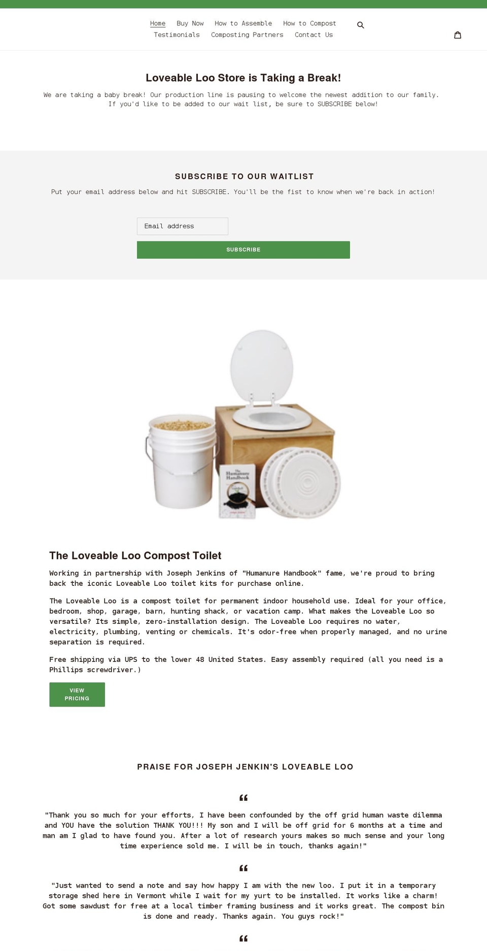 loveableloo.store shopify website screenshot