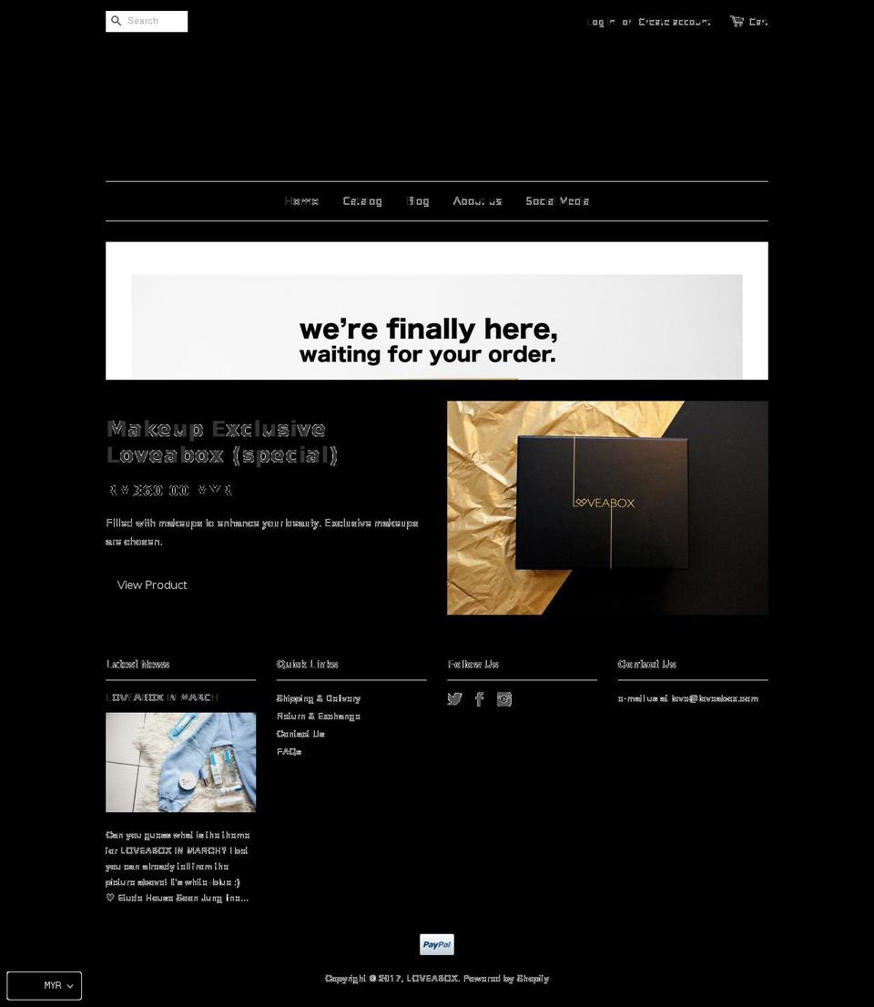 loveabox.com shopify website screenshot