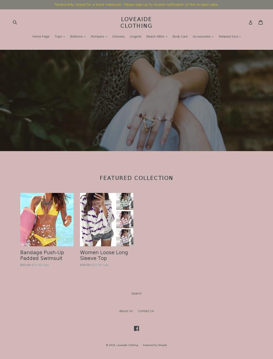 loveaideclothing.com — Shopify storefront screenshot