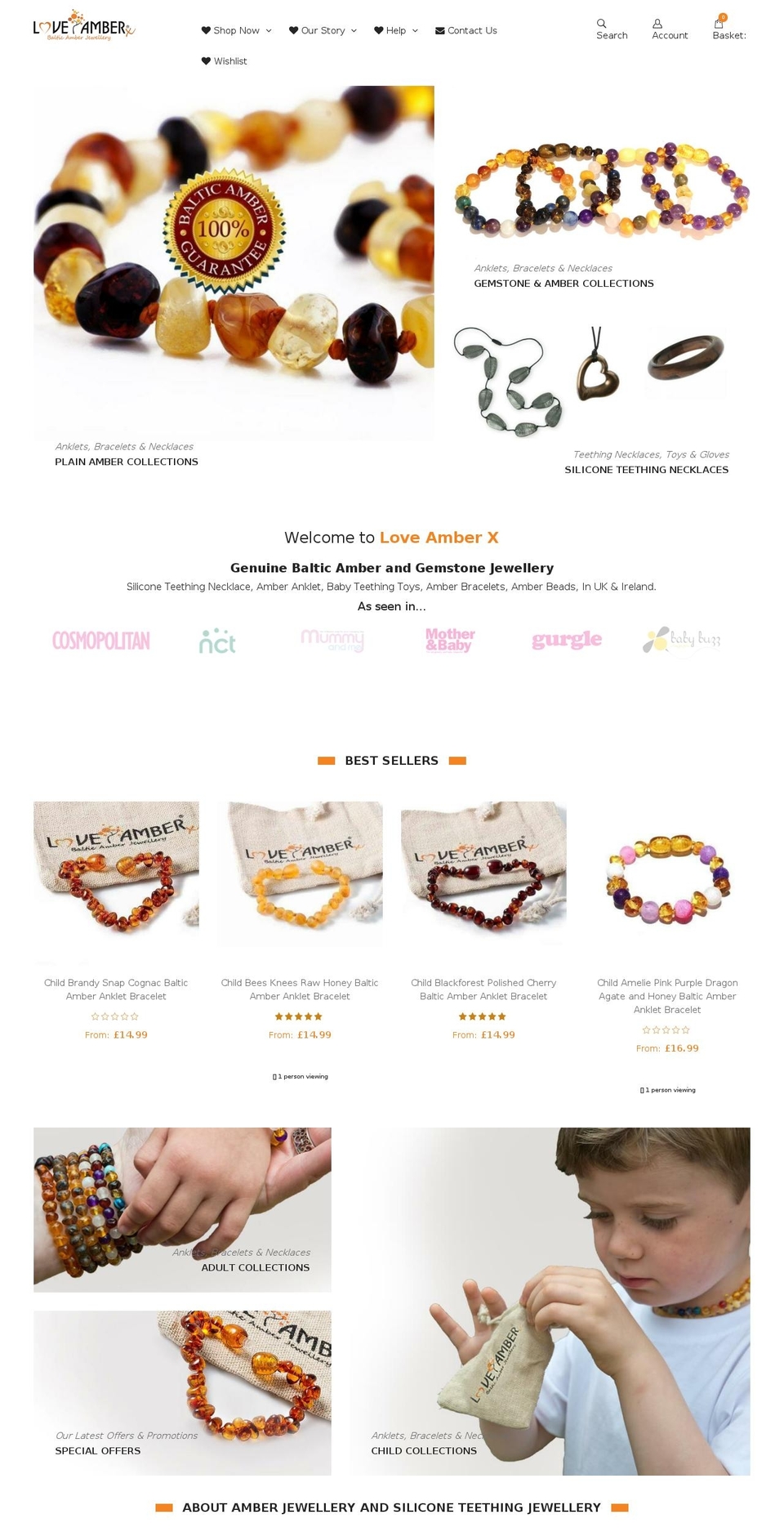 loveamberx.co.uk shopify website screenshot