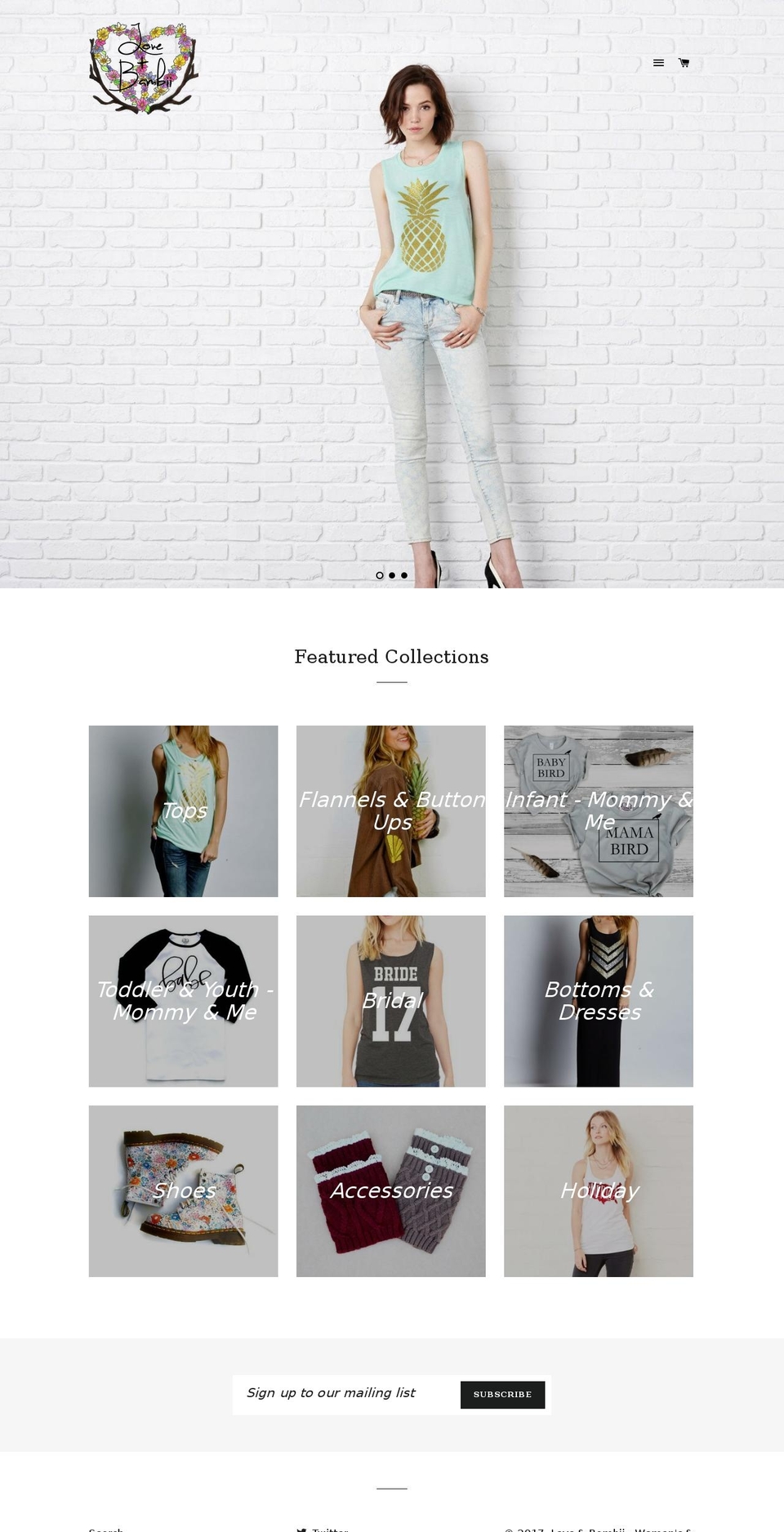 loveandbambii.com shopify website screenshot