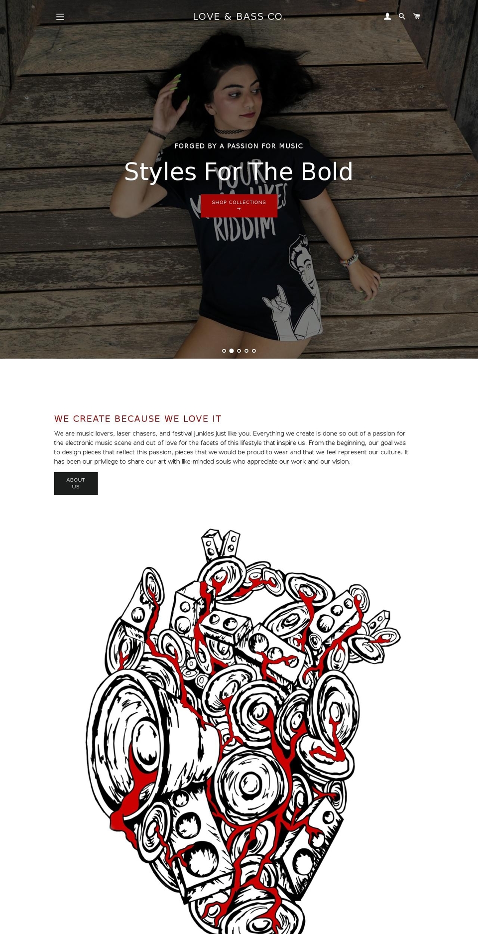 loveandbassco.com — Shopify storefront screenshot