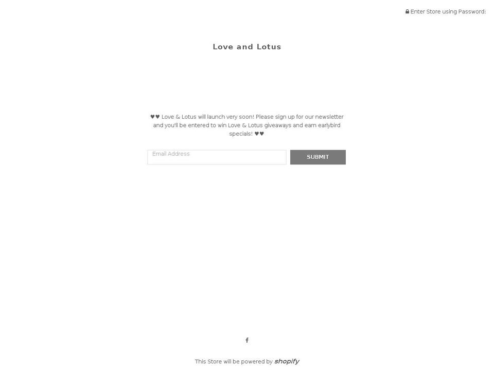 loveandlotus.com shopify website screenshot