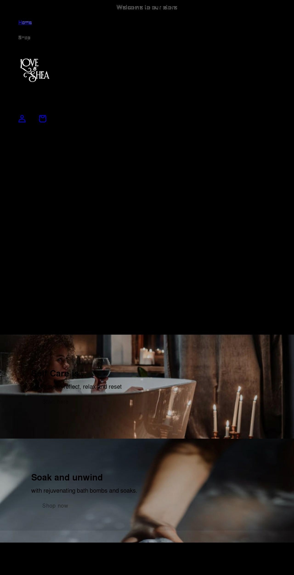 loveandshea.com shopify website screenshot