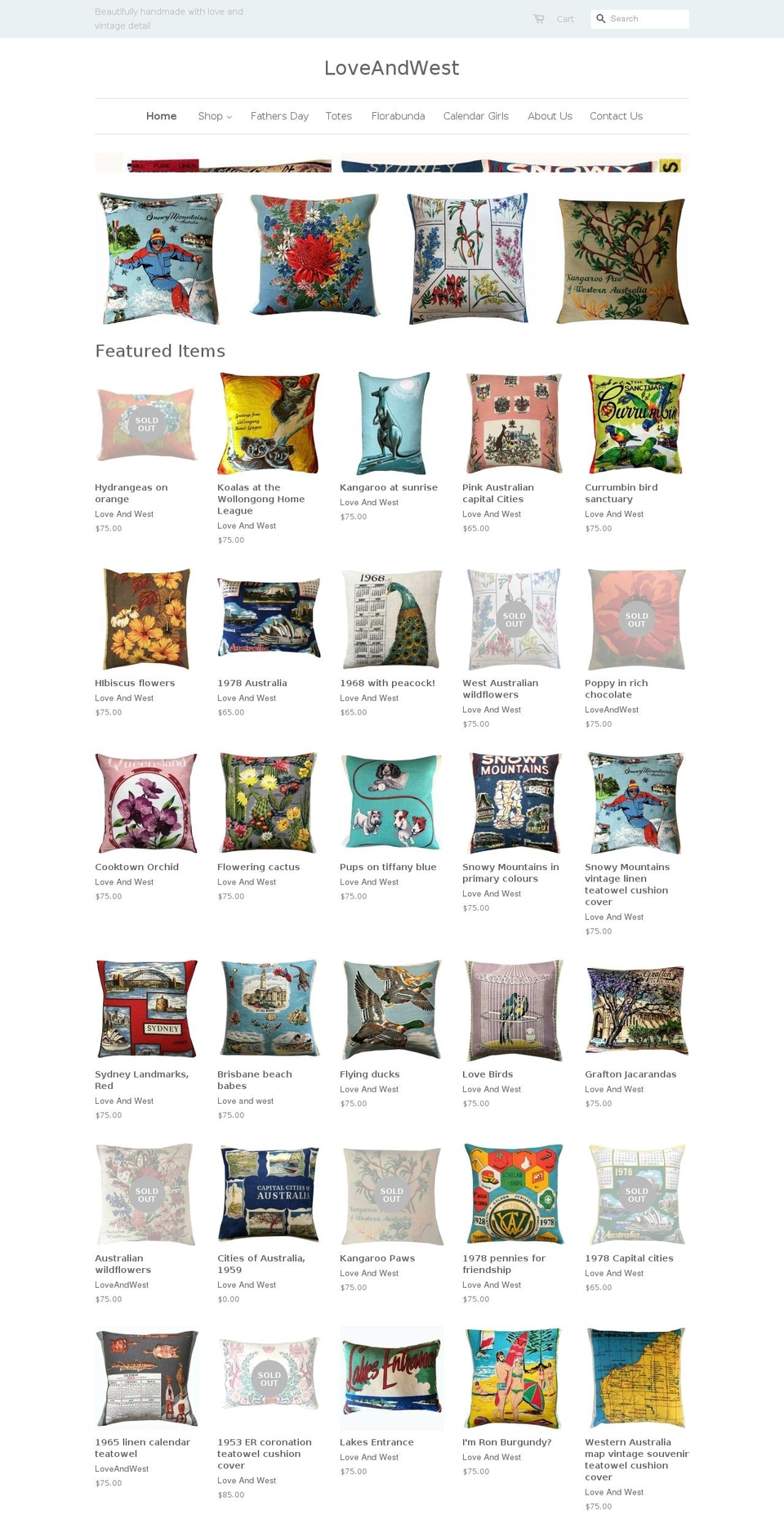 loveandwest.com shopify website screenshot