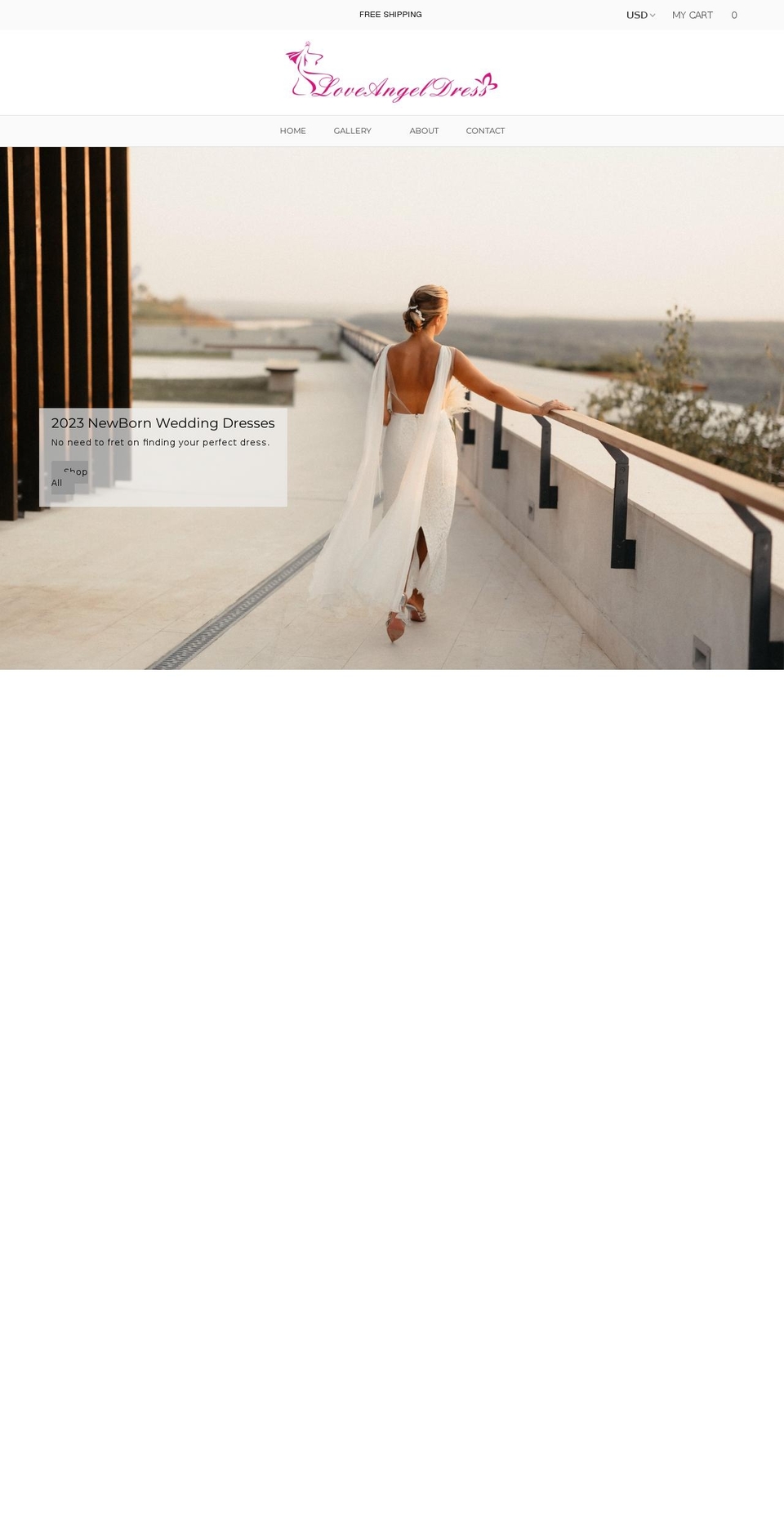 loveangeldress.com — Shopify storefront screenshot