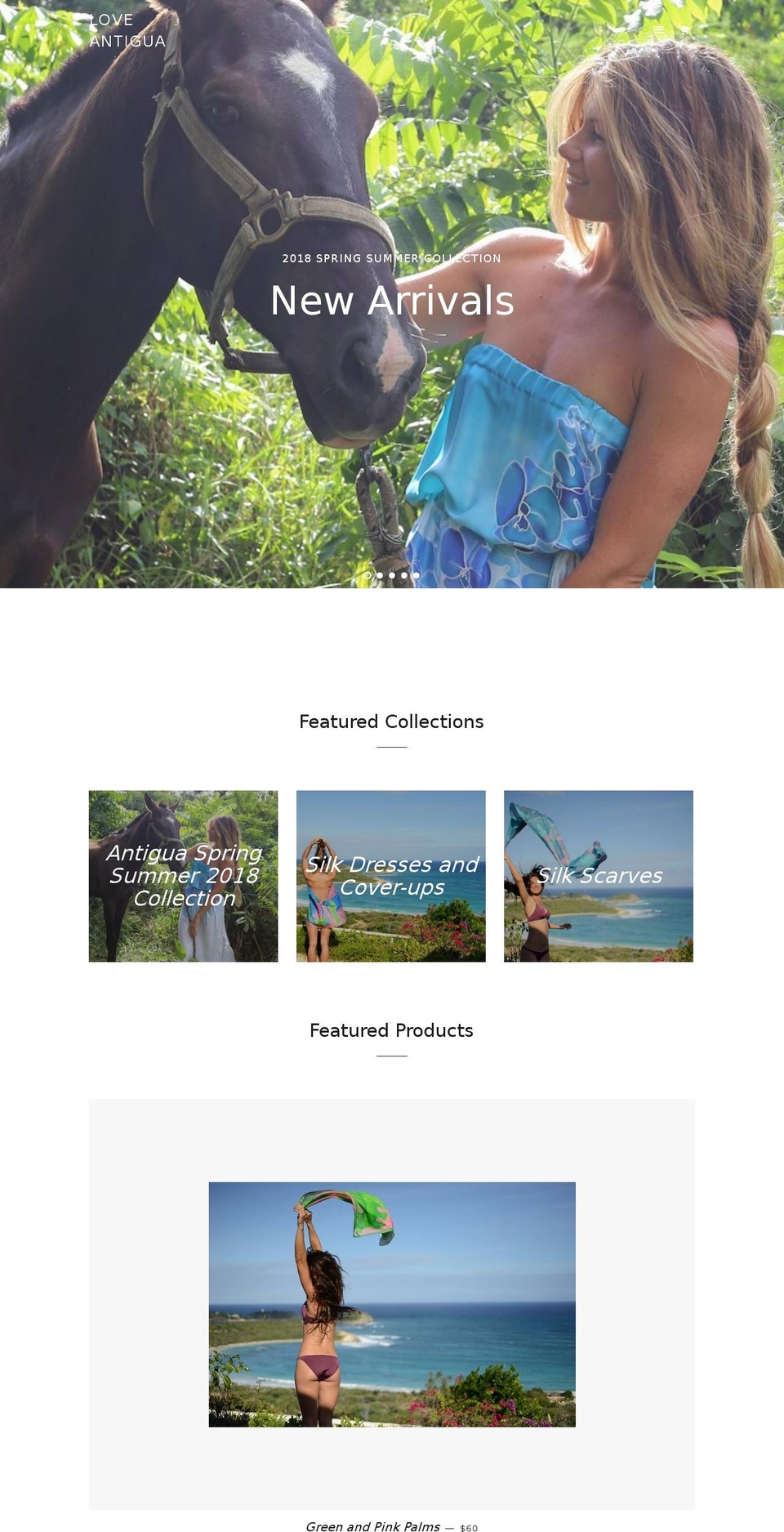 loveantigua.com shopify website screenshot