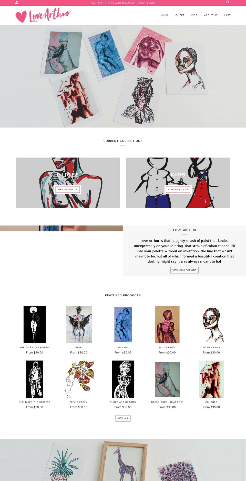 lovearthur.com — Shopify storefront screenshot