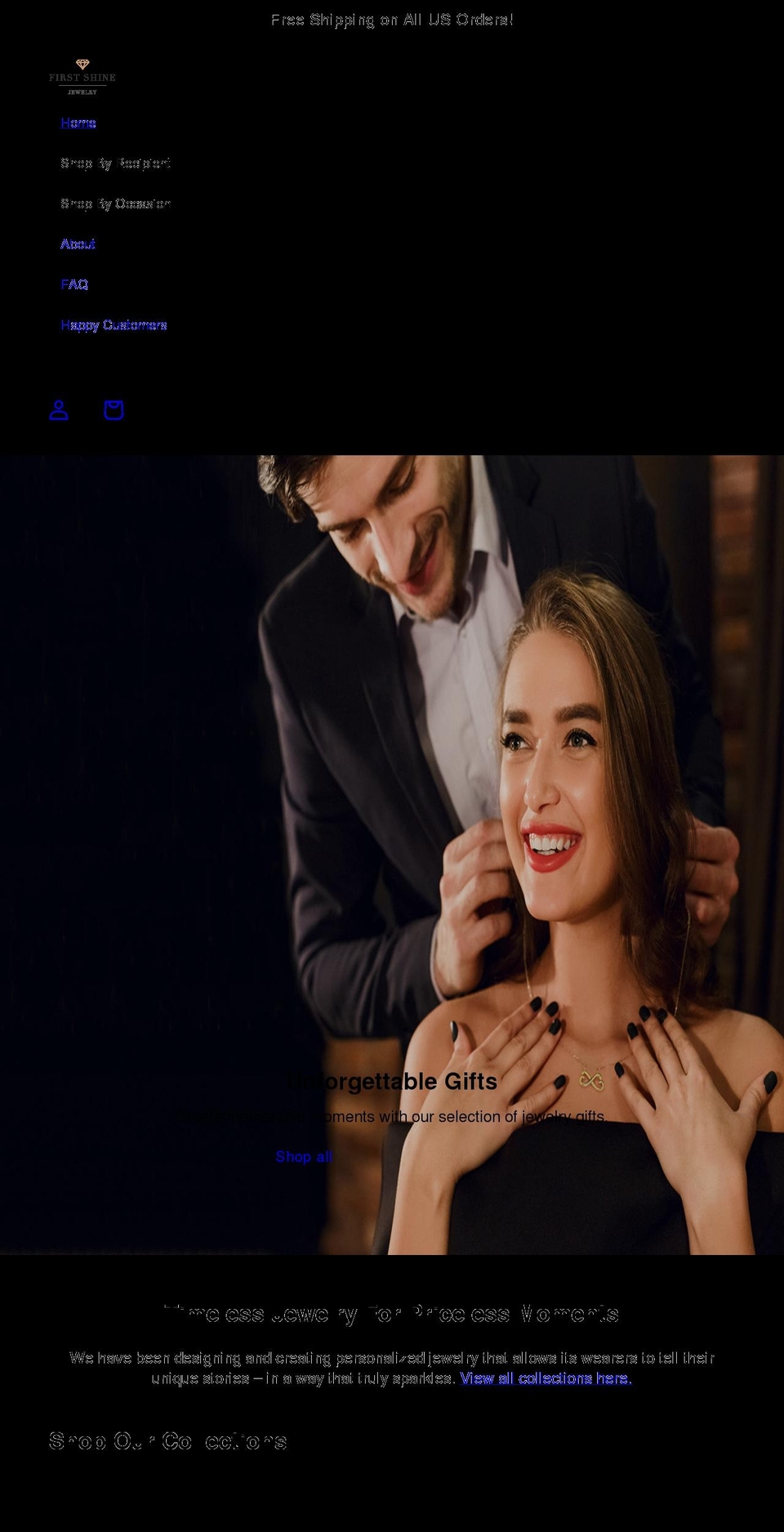loveatfirstshine.com shopify website screenshot