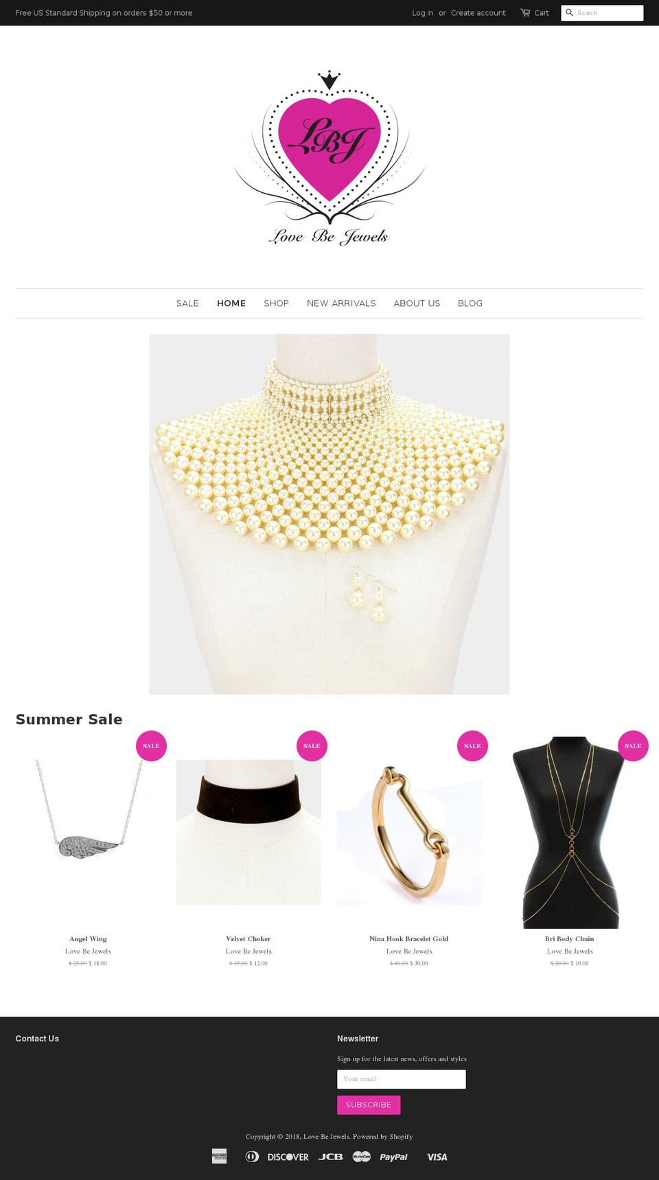 lovebejewels.com shopify website screenshot