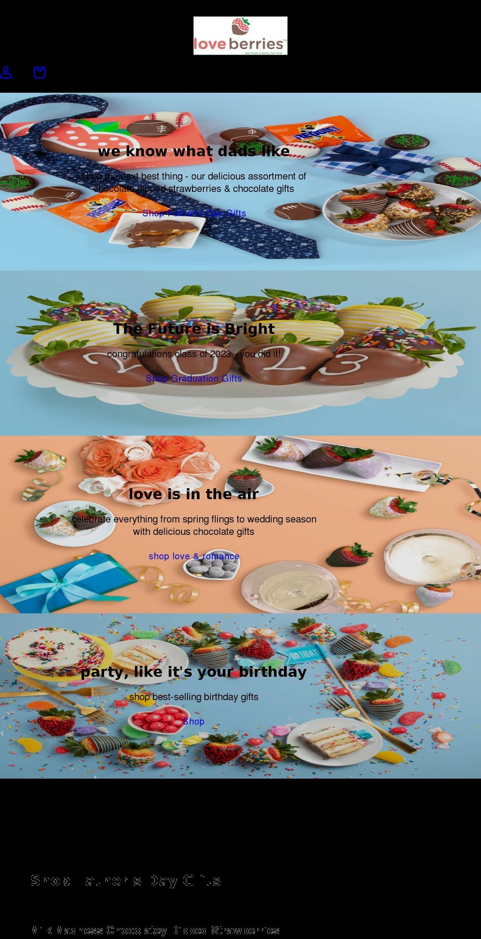 loveberries.com shopify website screenshot