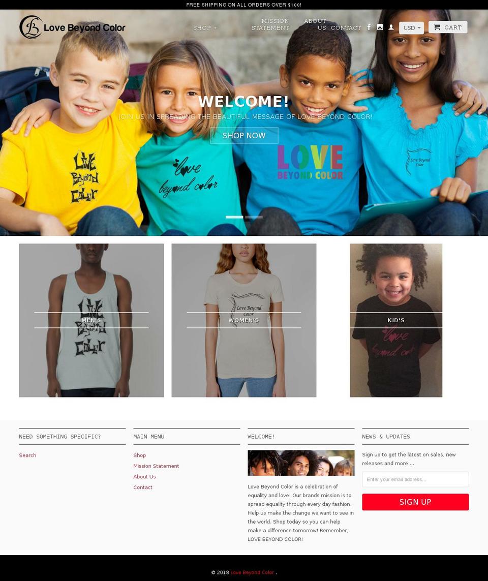 lovebeyondcolorllc.com — Shopify storefront screenshot