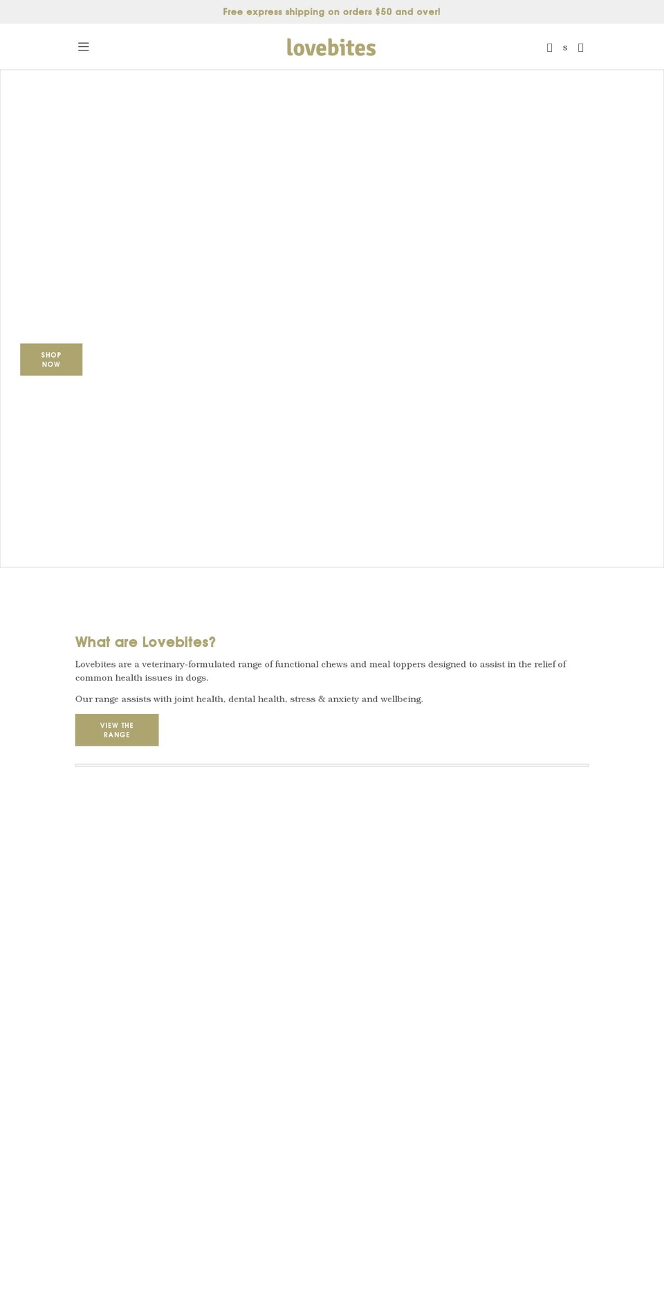 lovebites.net.au shopify website screenshot