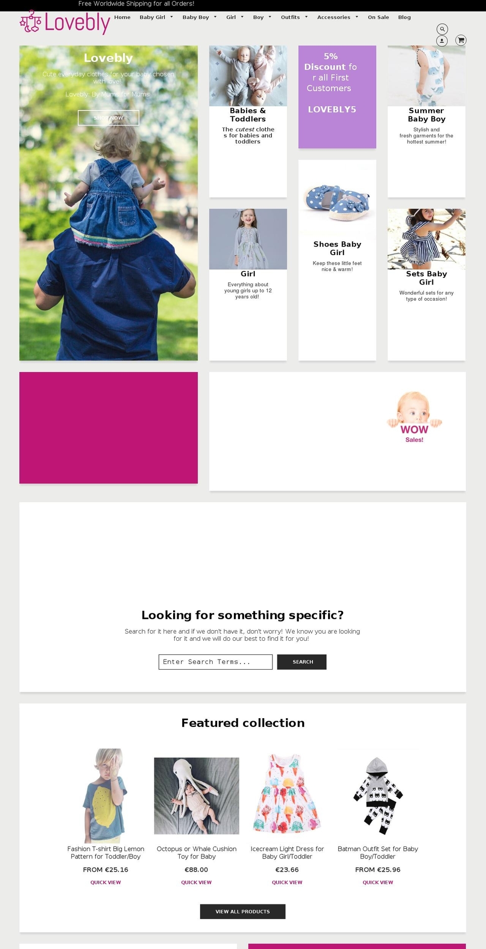 lovebly.com — Shopify storefront screenshot