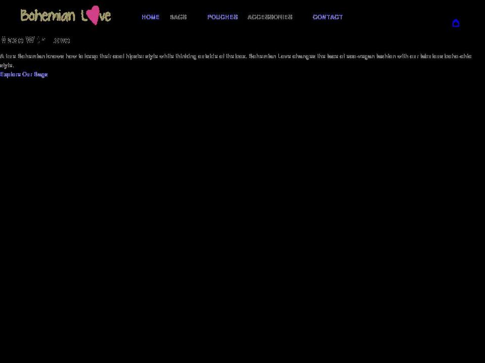 lovebohemianlove.com shopify website screenshot
