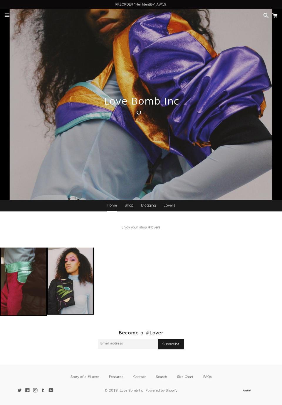 lovebombinc.com — Shopify storefront screenshot