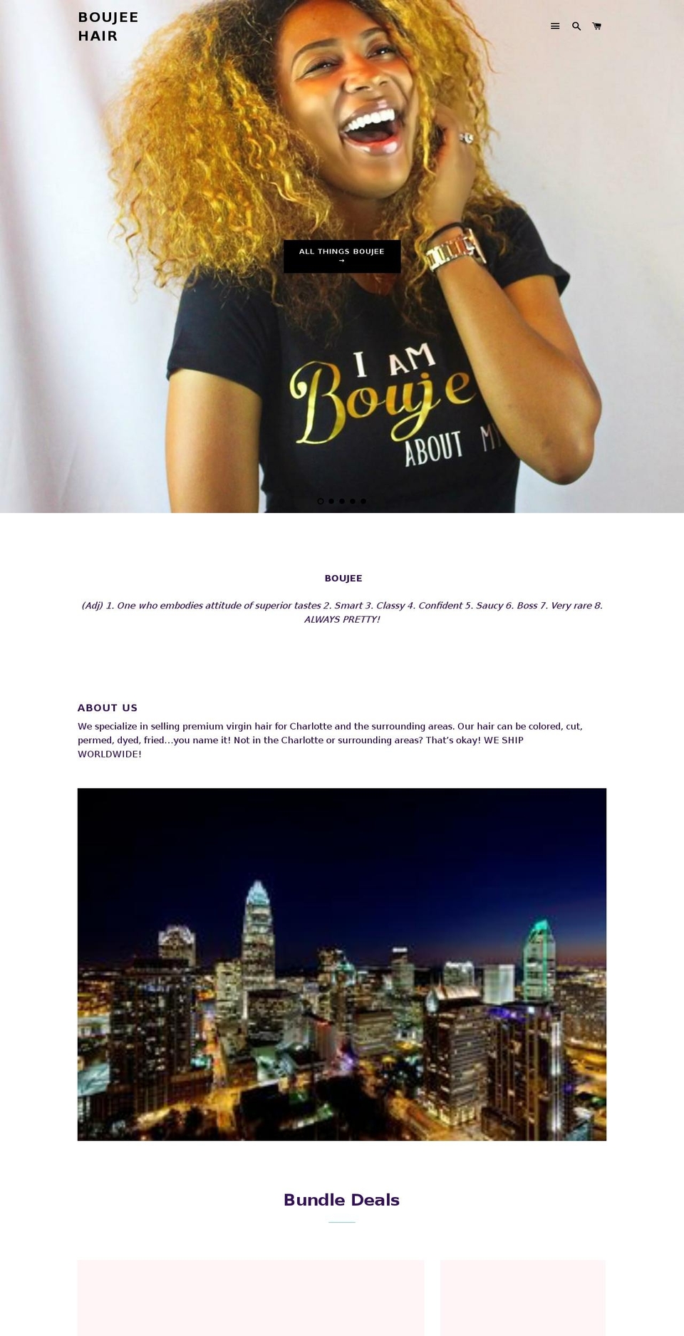 loveboujeehair.com — Shopify storefront screenshot