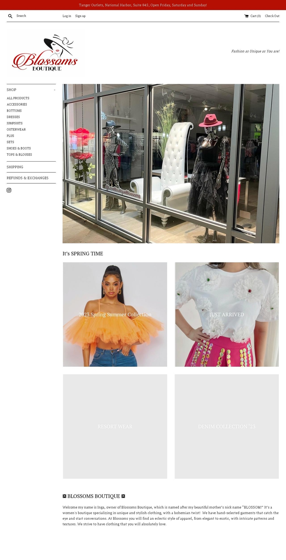 loveboutiqueblossoms.com — Shopify storefront screenshot