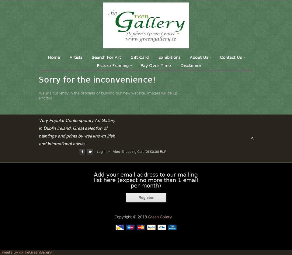 Copy of The Green Gallery Shopify theme site example lovebowieart.com