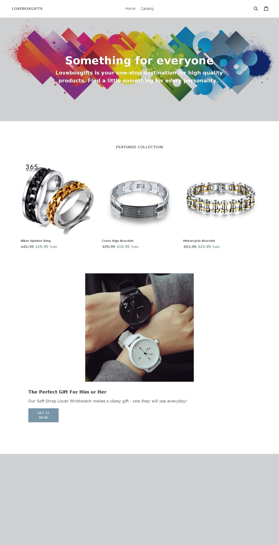 loveboxgifts.com shopify website screenshot