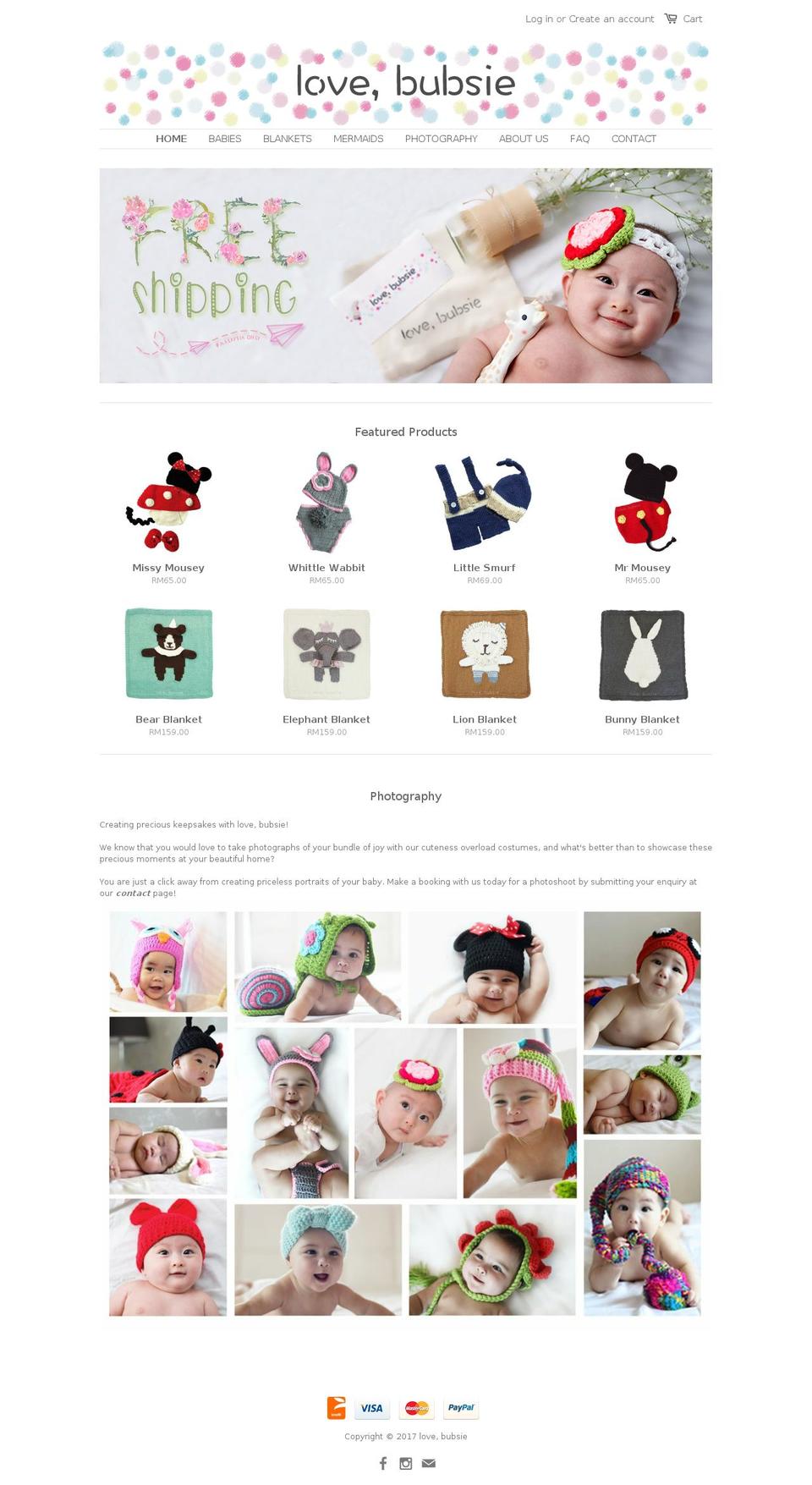 lovebubsie.com shopify website screenshot
