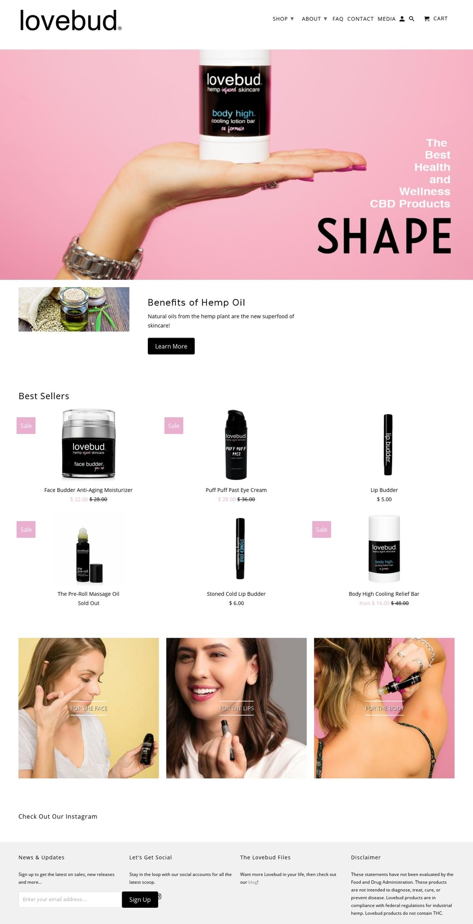 lovebudshop.com — Shopify storefront screenshot