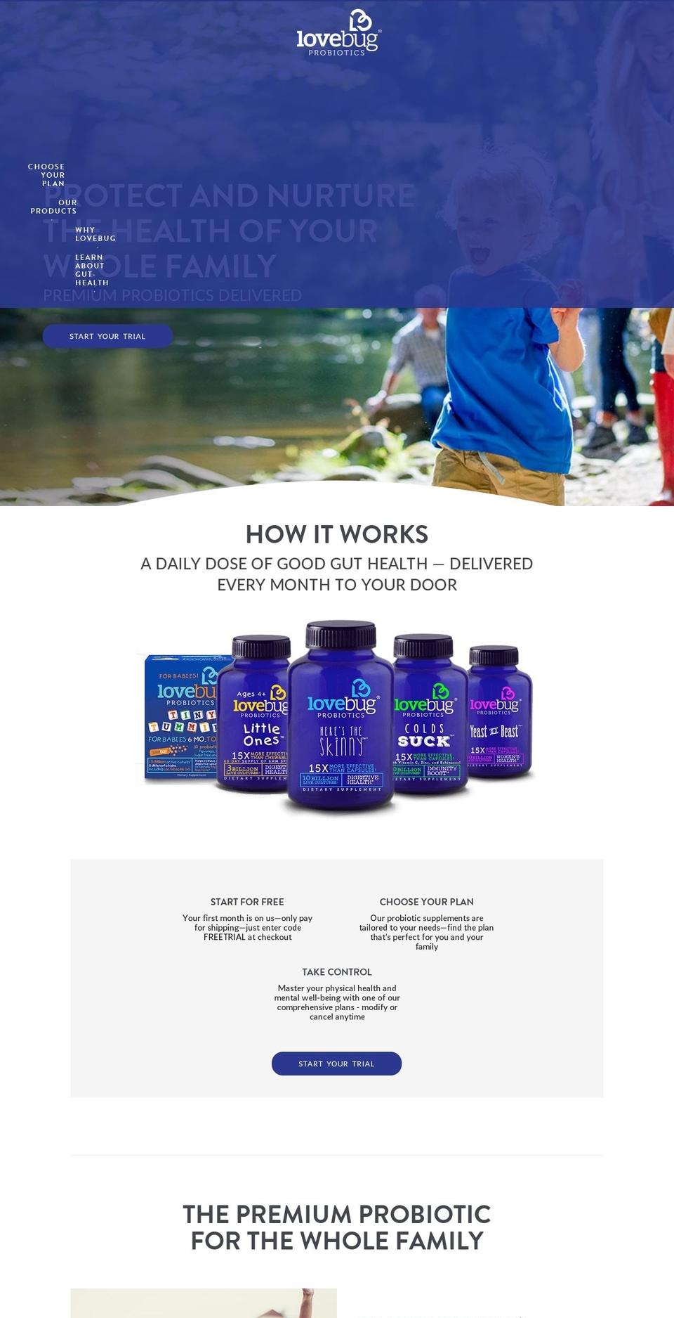 lovebugprobiotics.com shopify website screenshot