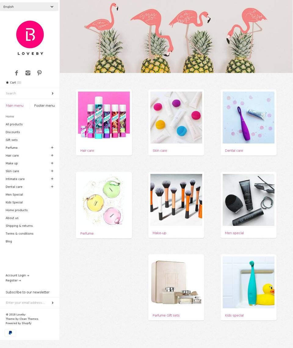 loveby.eu shopify website screenshot