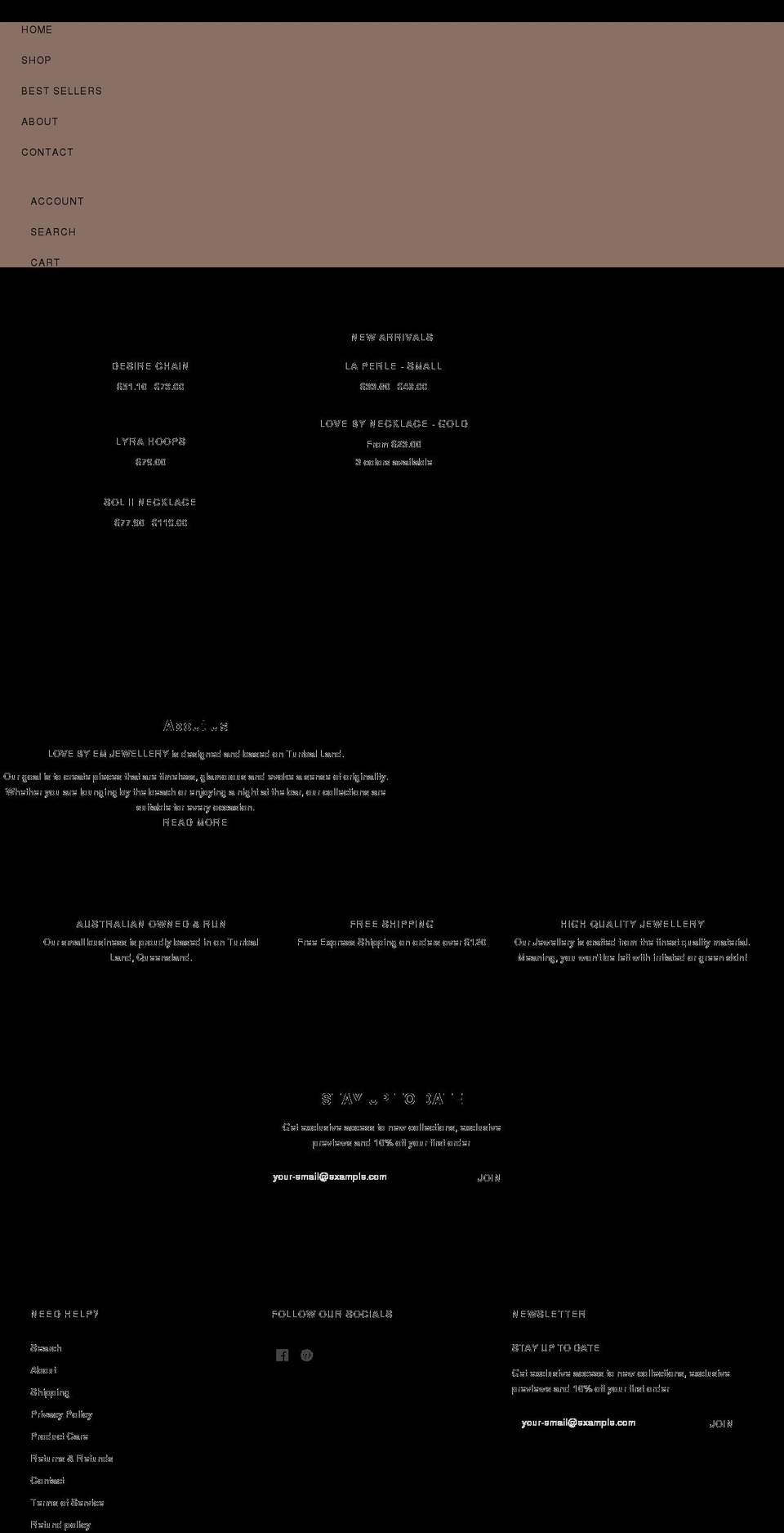 lovebyem.com.au shopify website screenshot