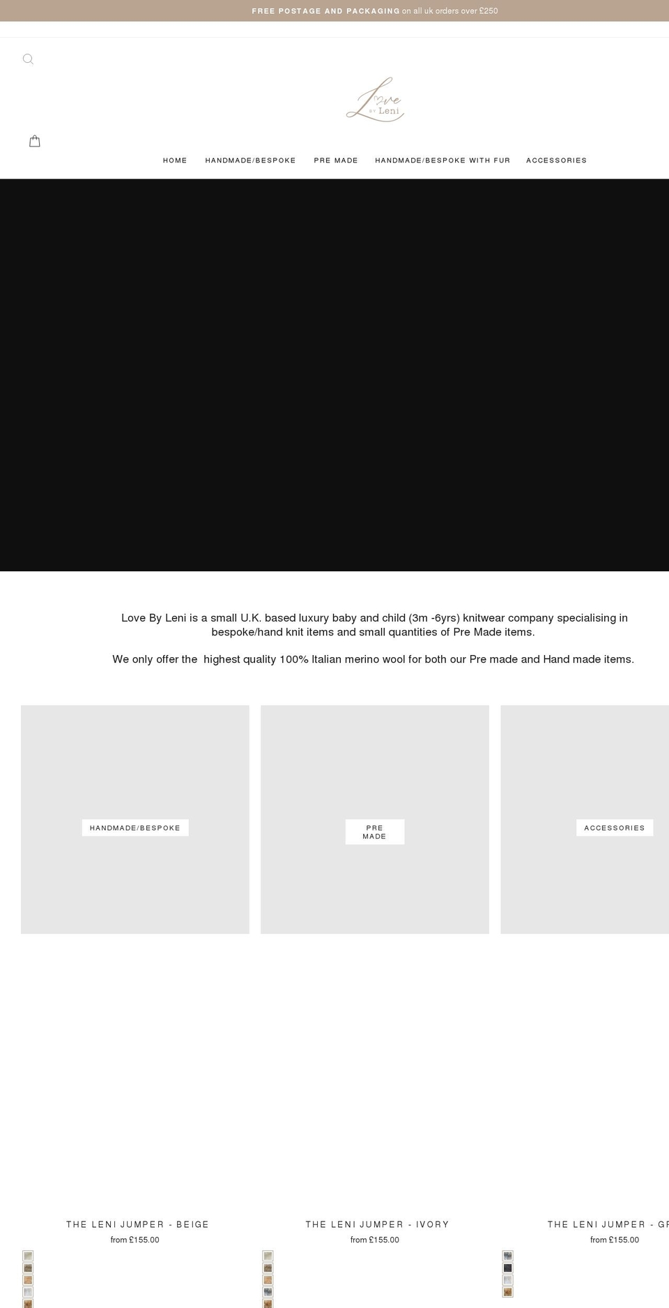 lovebyleni.com shopify website screenshot