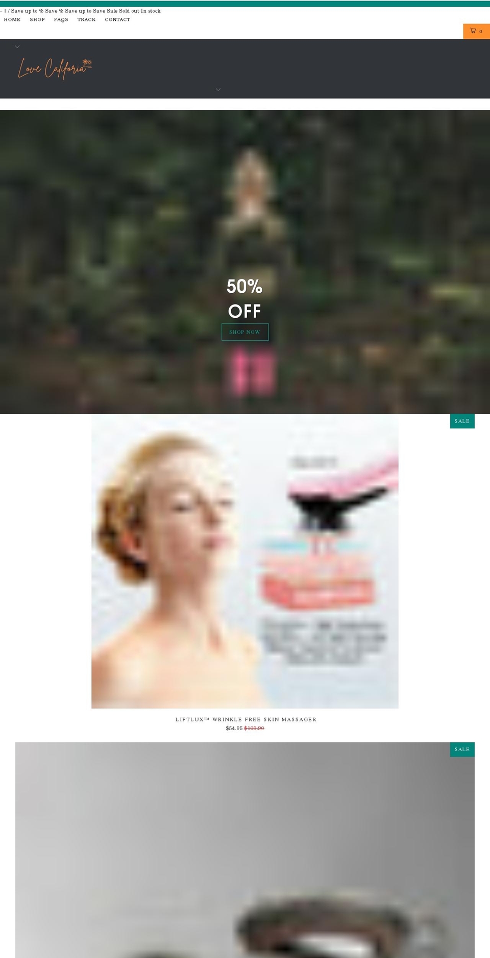 lovecalifornia.com shopify website screenshot