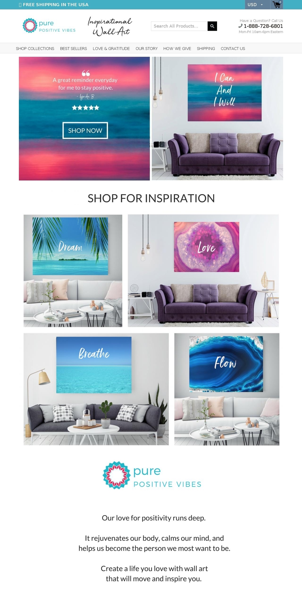 lovecanvases.com — Shopify storefront screenshot