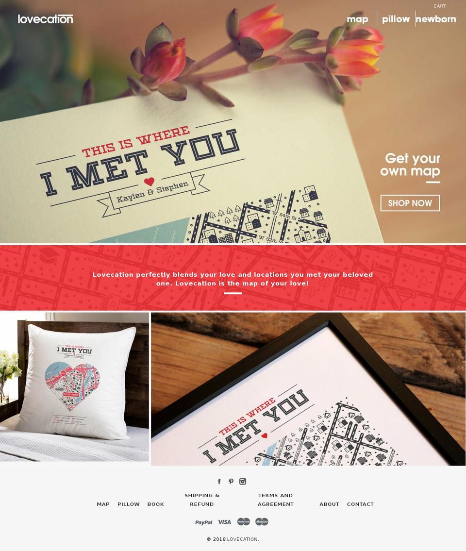 lovecation.com — Shopify storefront screenshot